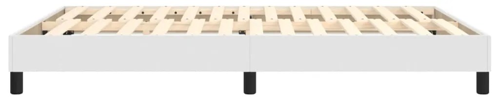 Estrutura de cama 140x190 cm couro artificial branco