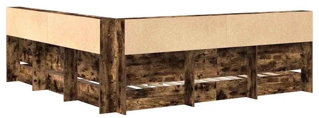 Cama Estante Carvalho Fumado 180x200 cm - Madeira Engenheirada