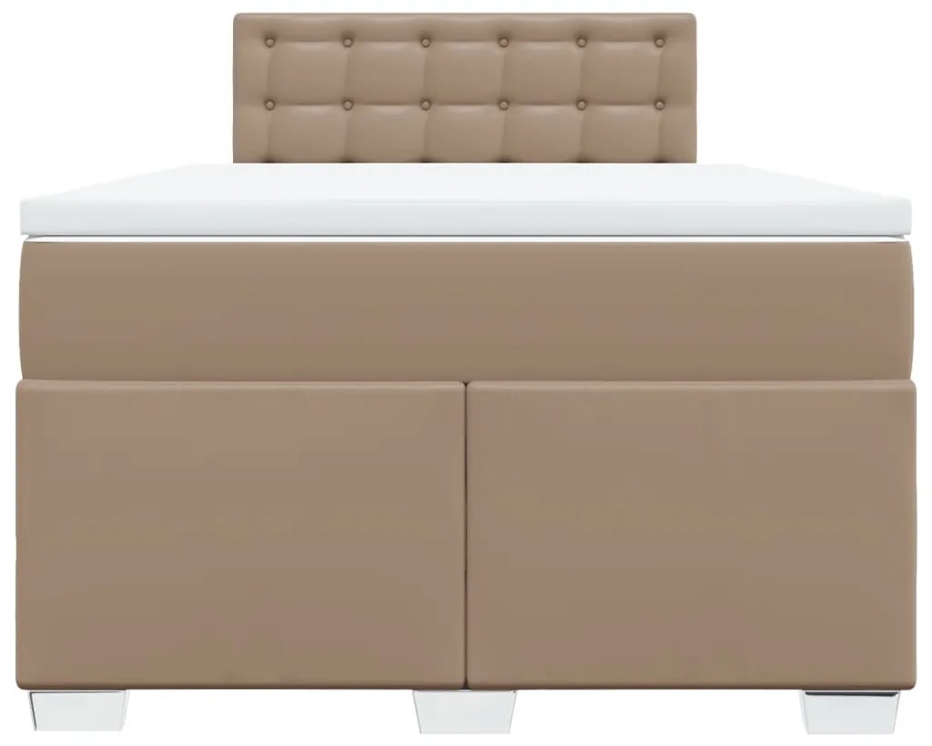 Cama com Molas/Colchão e Luzes Led - 120x200 cm - Couro Artificial Cap