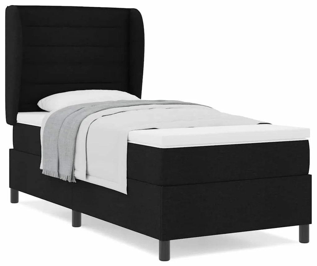 Cama Box com Colchão Preto 80x200 cm