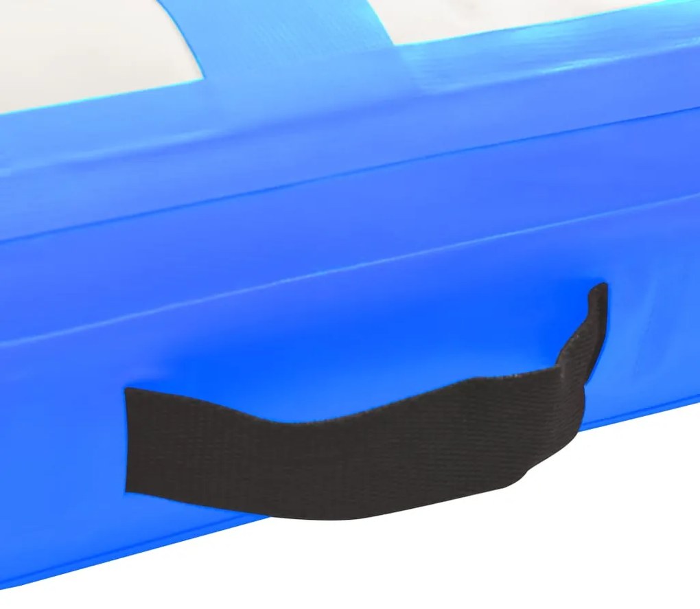 Colchão de ginástica insuflável c/ bomba 200x200x15 cm PVC azul
