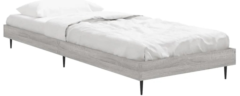 Estrutura cama 75x190 cm derivados de madeira cinzento sonoma