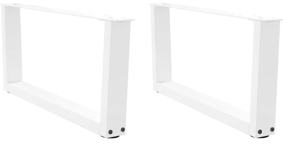 Pés para mesa de centro em V, 2 peças, branco, 70x(30-31,3) cm, aço
