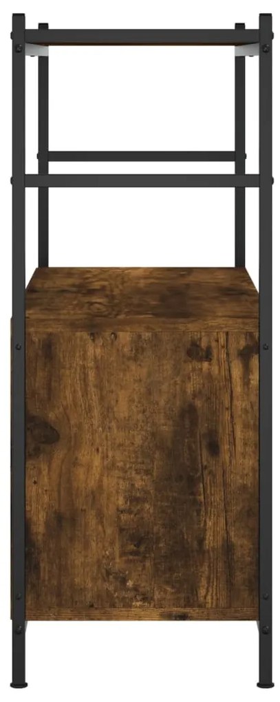 Estante 80x30x78,5 cm derivados madeira/ferro carvalho fumado