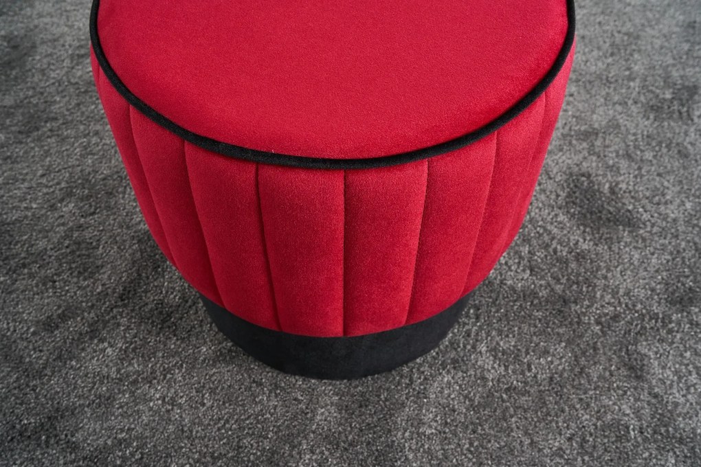 Pouffe Rose – Vermelho – 40x40x40 cm