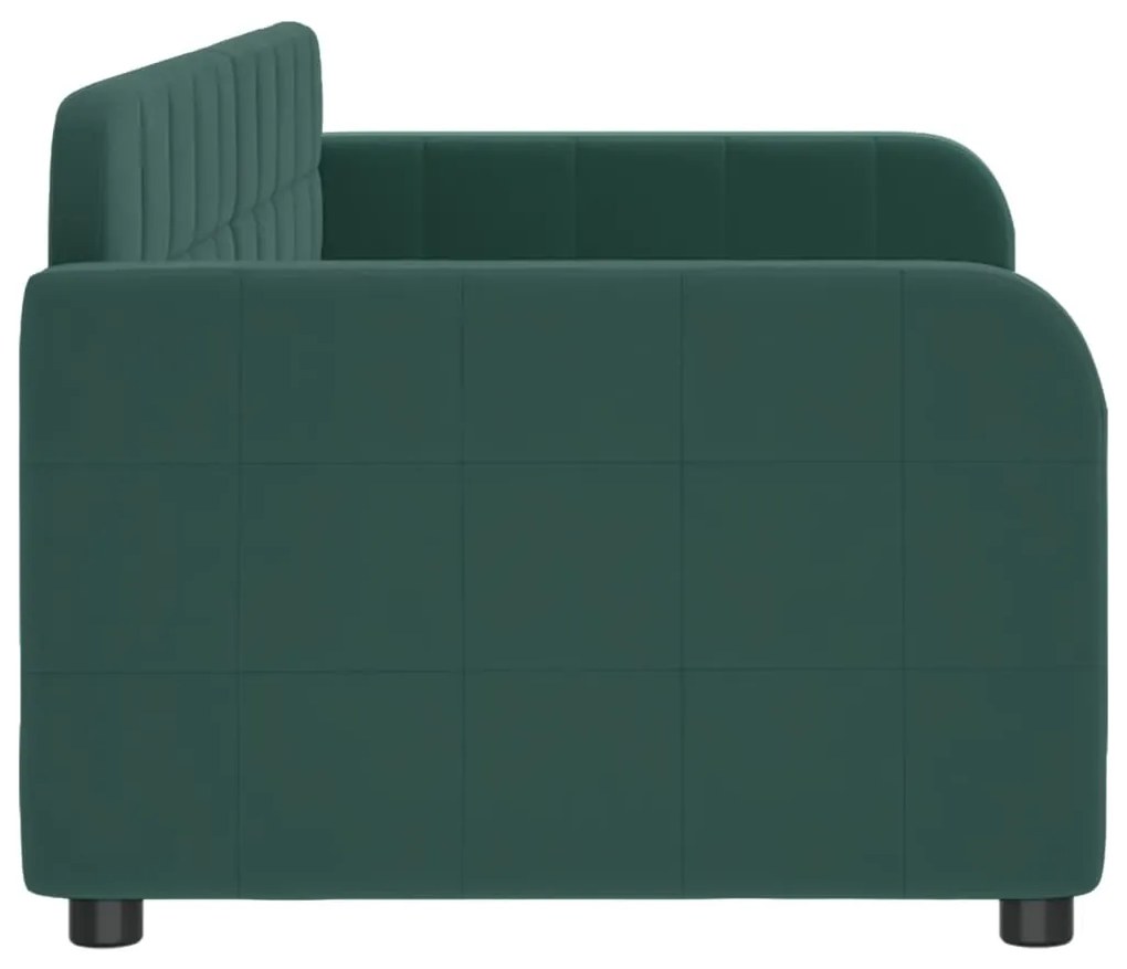 Sofá-cama 80x200 cm veludo verde-escuro