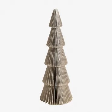 Pacote Com 2 Árvores De Natal De Papel Jesper Crema Linho & ↑22.5 Cm - Sklum