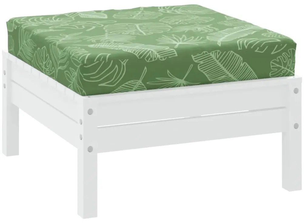 Almofadão p/ paletes 60x60x8 cm tecido oxford padrão folhas