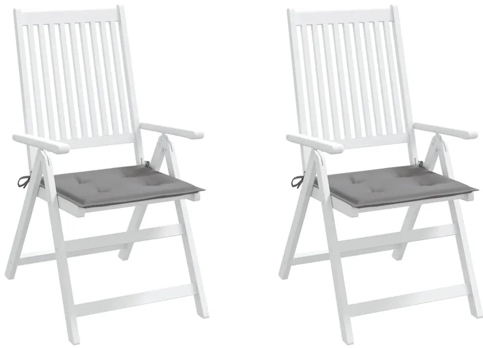 Almofadões p/ cadeiras jardim 2pcs 40x40x4 cm oxford cinza