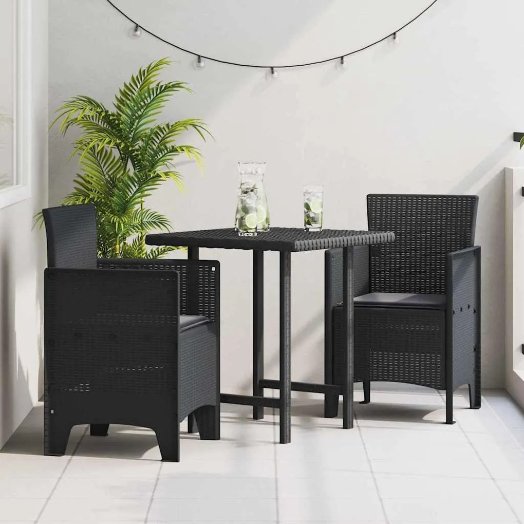 vidaXL Cadeiras de Jardim com Almofadas 2 pcs Antracite