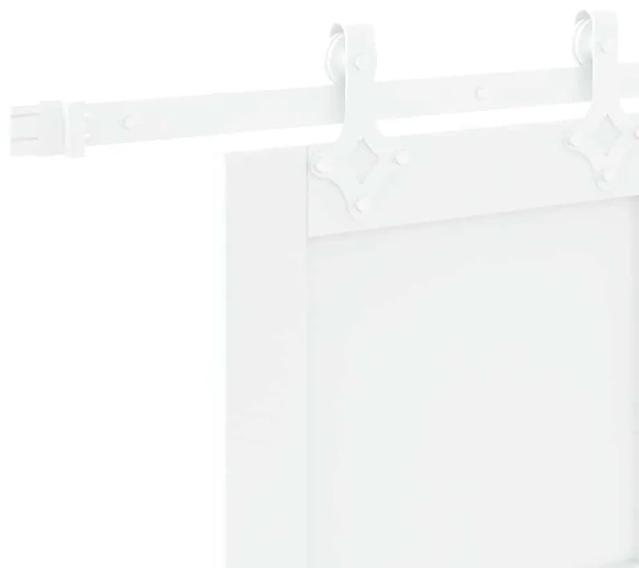 Porta Deslizante vidaXL com Conjunto de Ferragens Branca 86x211 cm Mad