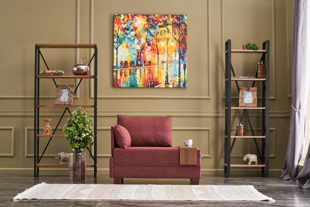 Sofá de 1 Lugar Fly – Vermelho Claret – 100x80x75 cm