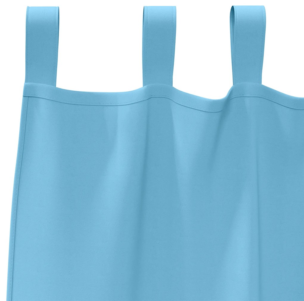 Cortinas opacas 2 pcs Azul claro 225 x 140 cm Poliéster