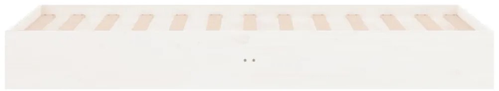 Estrutura cama pequena solteiro 75x190 cm madeira maciça branco
