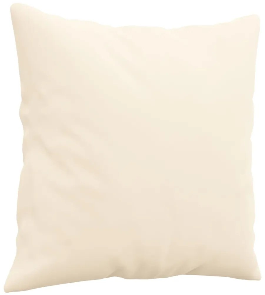 Almofadas decorativas 2 pcs 40x40 cm veludo cor creme