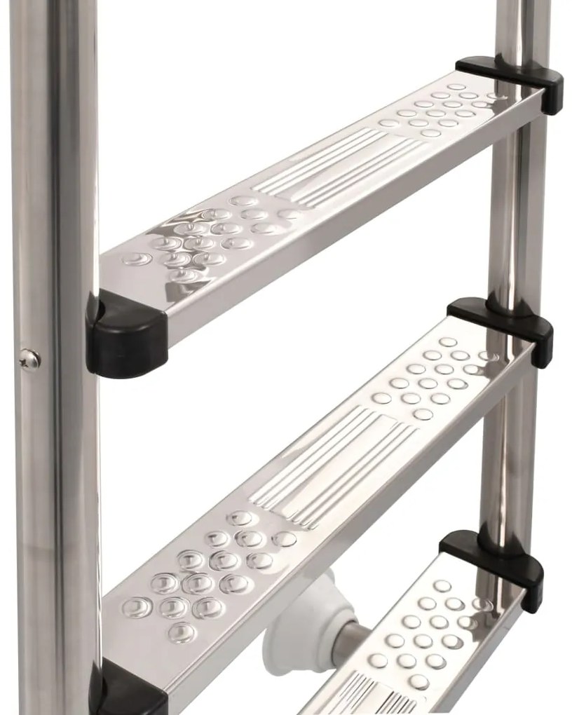 Escada para piscina 3 degraus aço inoxidável 304 120 cm