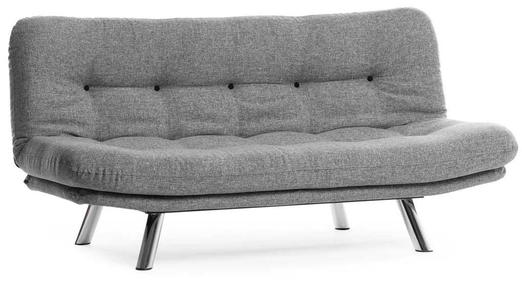 Sofá-Cama 3 Lugares Misa – Cinzento Claro – 52x175x40 cm
