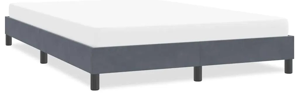vidaXL Estrutura de cama sem colchão 160x220 cm veludo cinza escuro
