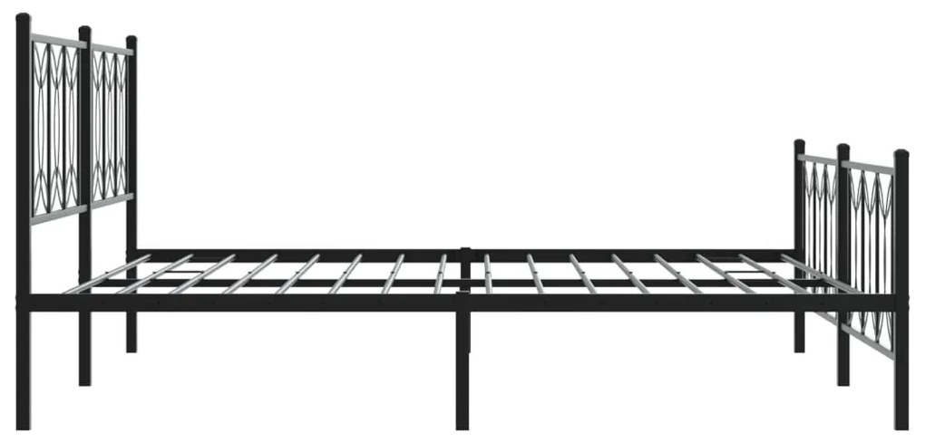 Estrutura de cama sem colchão com pés 180x200 cm preto