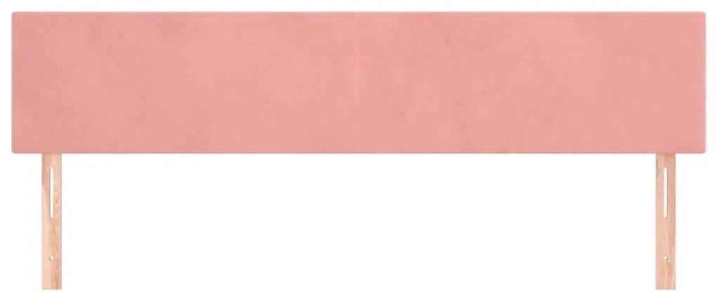 Cabeceira de cama 2 pcs veludo 80x5x78/88 cm rosa