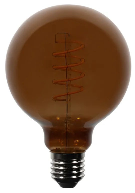 Conjunto de 5 lâmpadas LED E27 reguláveis G95 castanho 4W 120 lm 1800K