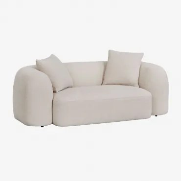 Sofá Coco 2 Lugares Em Chenille Tecido De Chenille Espesso Branco - Sklum