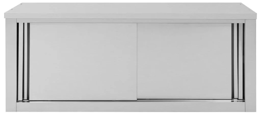 Móvel parede cozinha portas correr 120x40x50 cm aço inoxidável