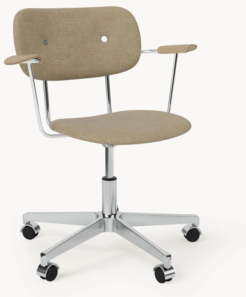 Cadeira de escritório em bouclé regulável em altura Co