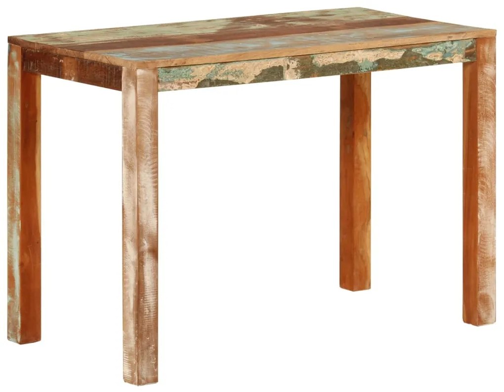 Mesa de jantar 110x55x76 cm madeira recuperada maciça