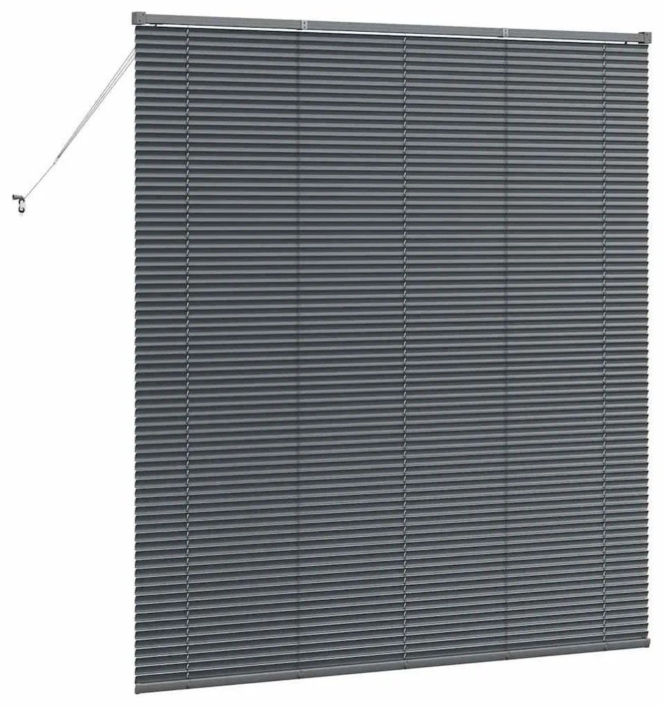Persiana de Janela Cinzento-escuro 80 x 130 cm Alumínio