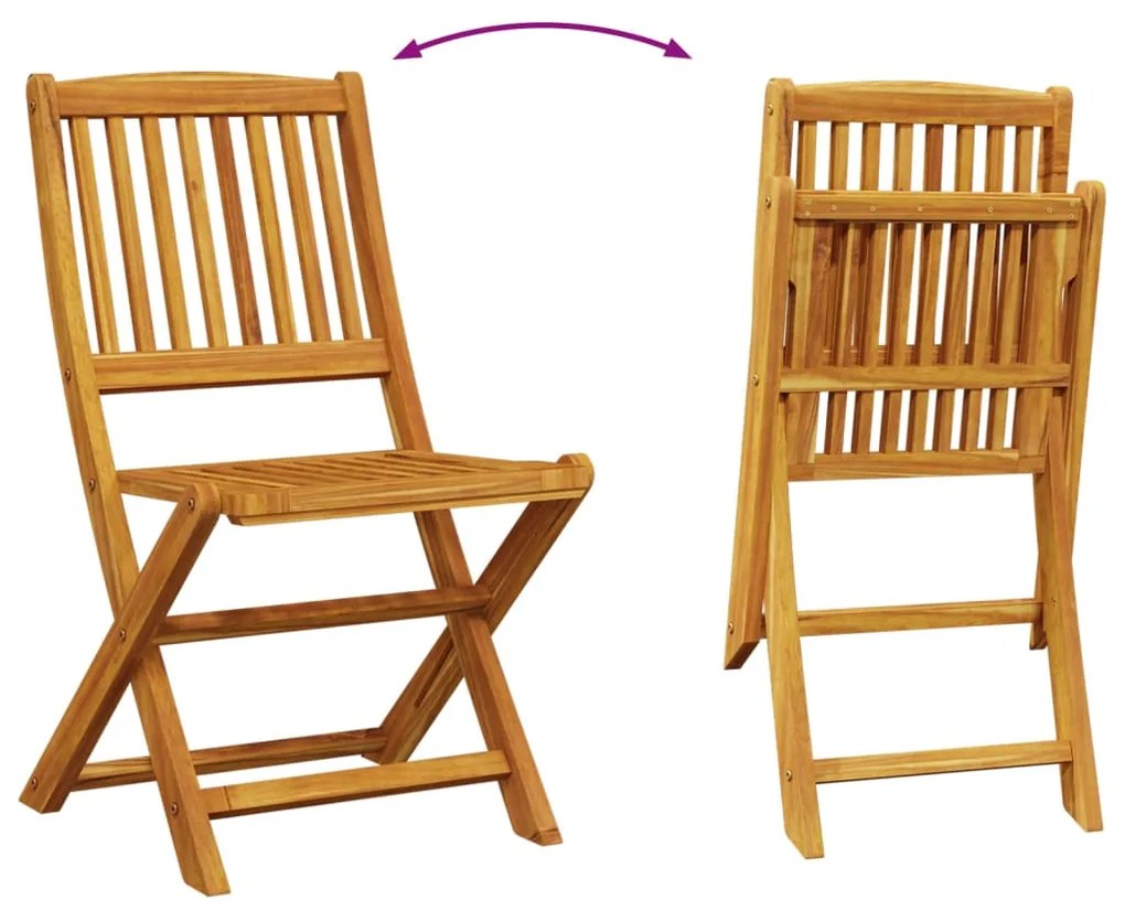 7 pcs conj. de jantar para jardim 180x90x75 cm acácia maciça