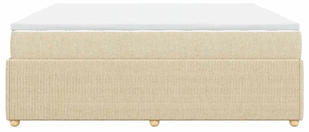 Cama com molas/colchão 180x200 cm tecido cor creme