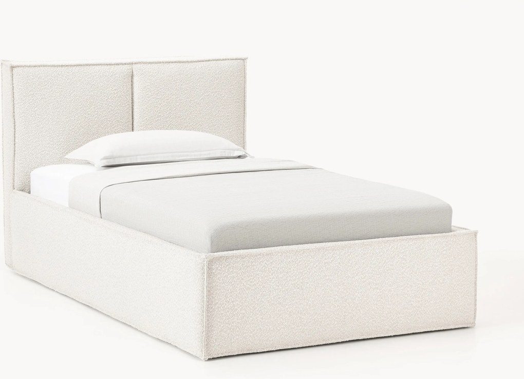 Cama de solteiro estofada em bouclé Dream