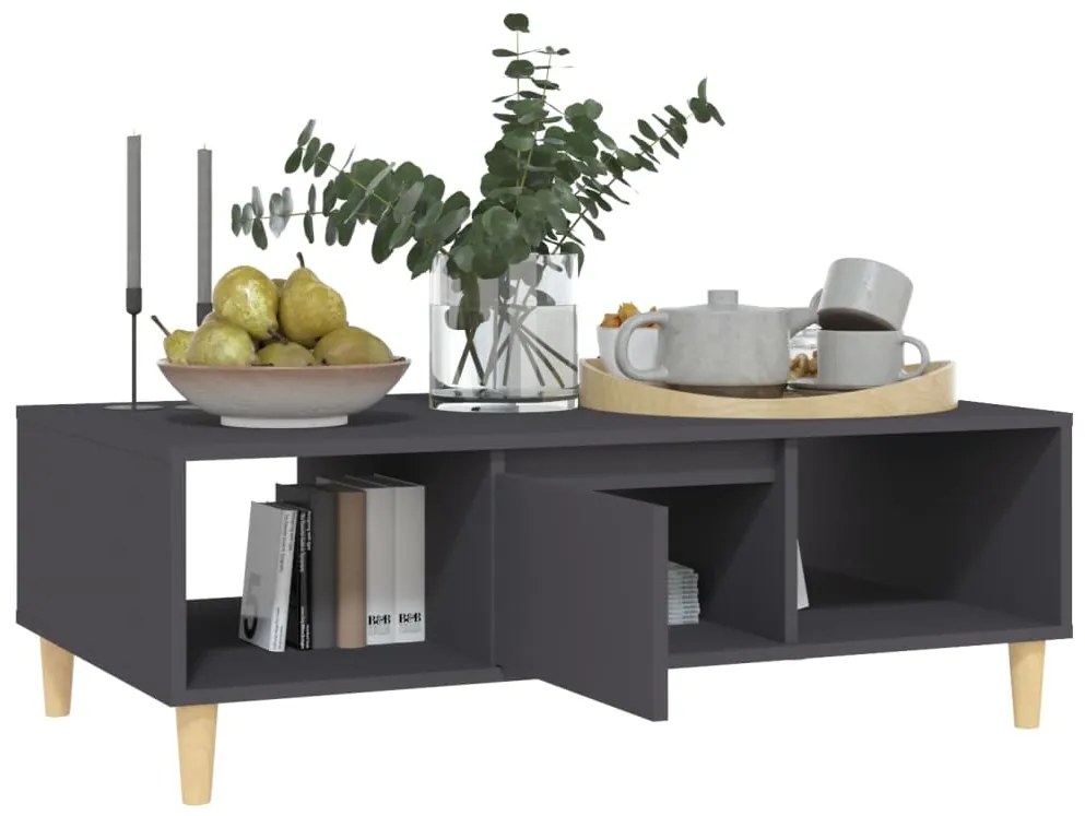 Mesa de centro 103,5x60x35 cm derivados de madeira cinza