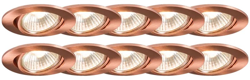 Conjunto de 10 focos embutidos de cobre inclináveis - Cisco Design,Moderno