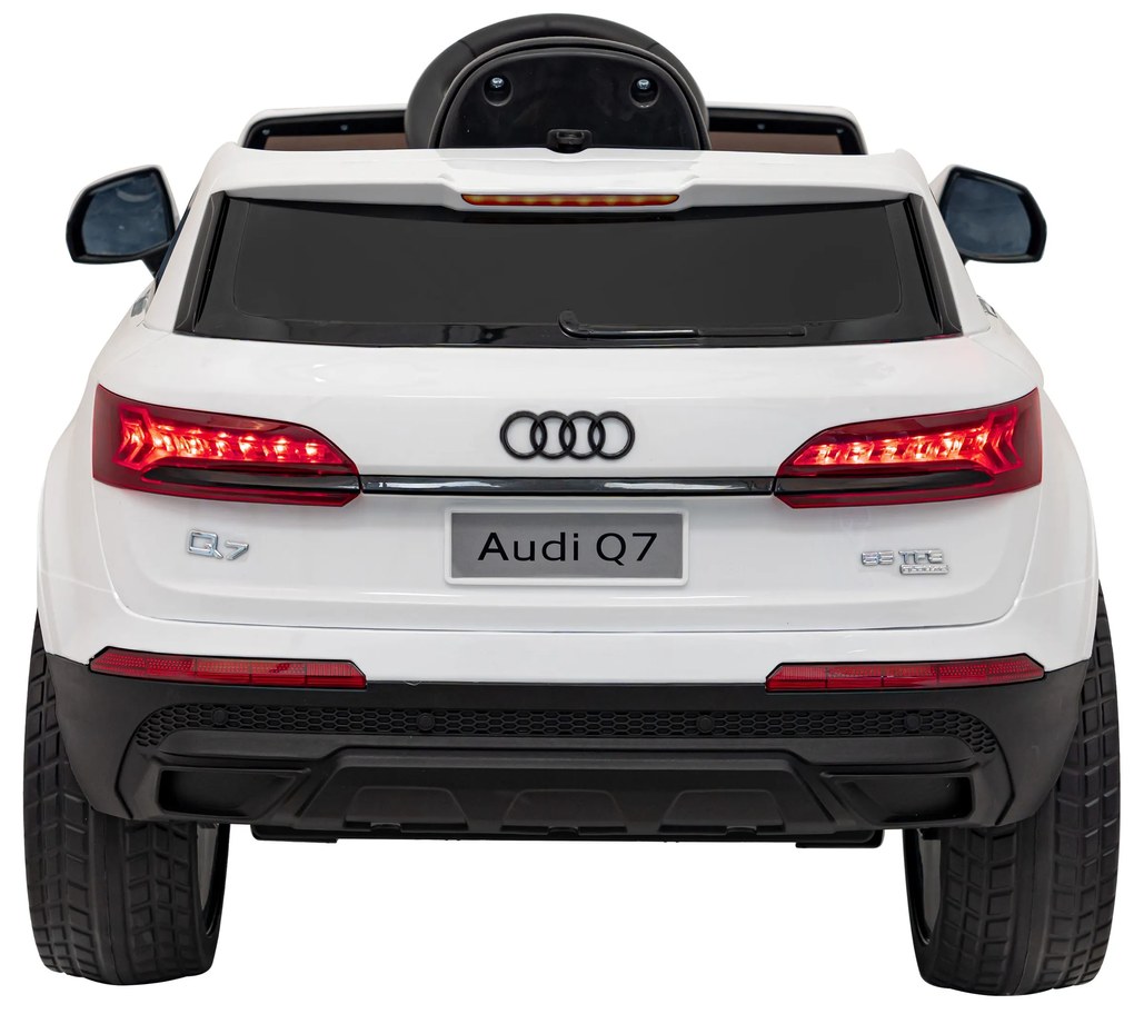 Carro elétrico para Crianças 12V Audi Q7 NEW LIFT Rodas de EVA, Assento de couro Branco