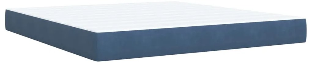 Cama com molas/colchão 180x200 cm veludo azul
