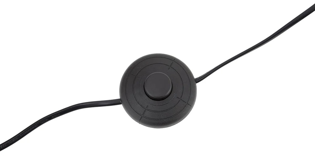 Candeeiro de Arco Moderno Latão com Abajur Bege - Vinossa