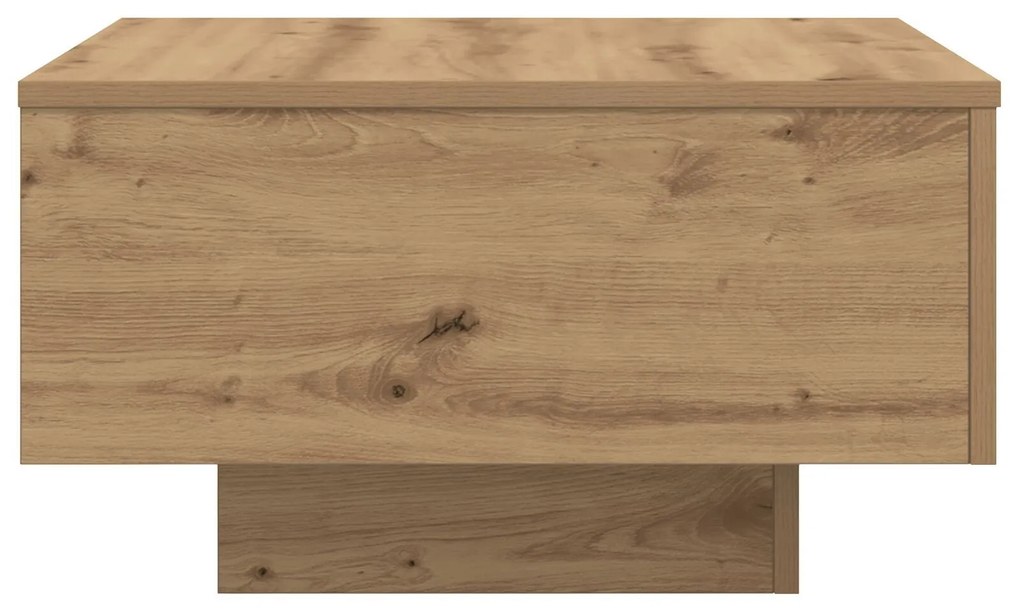 Mesa de Centro vidaXL com Luzes LED Carvalho Artesanal 55x55x31 cm