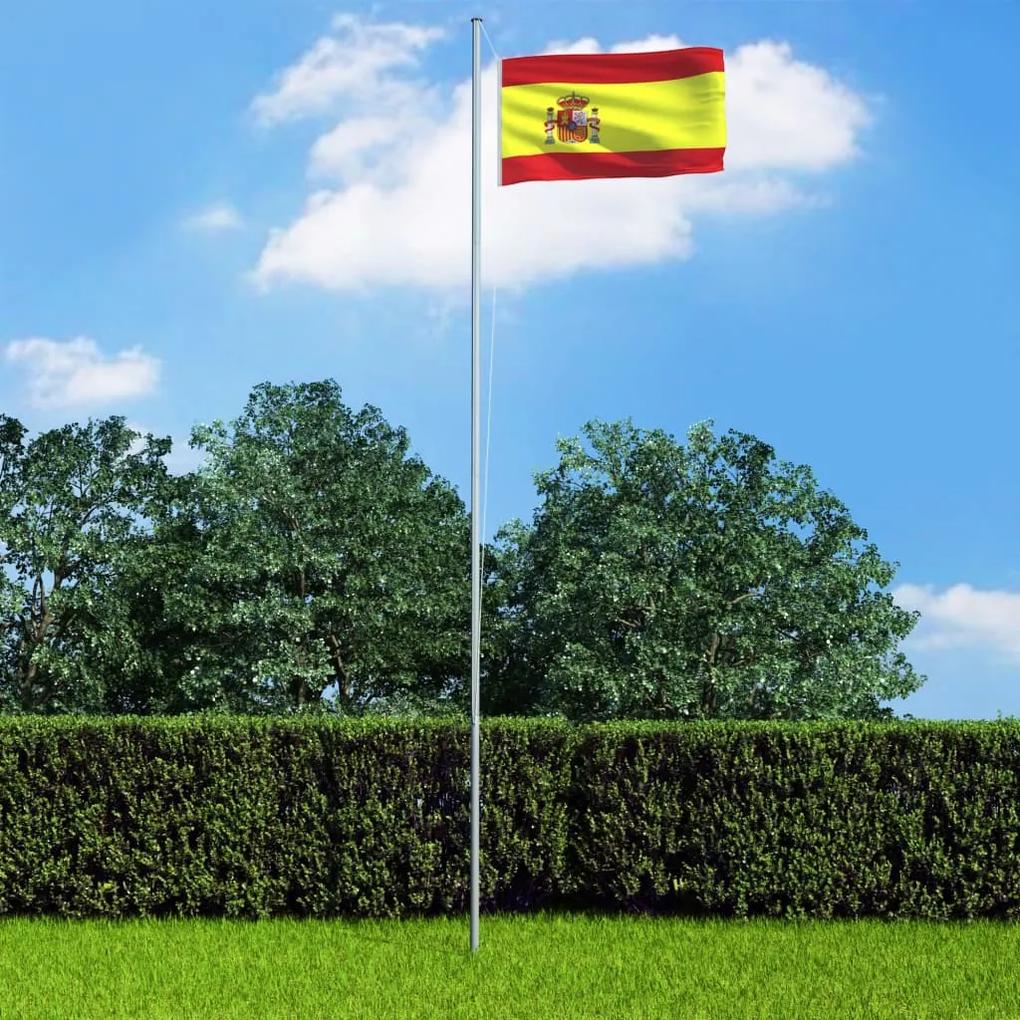 3053321 vidaXL Bandeira da Espanha com mastro de alumínio 6,2 m