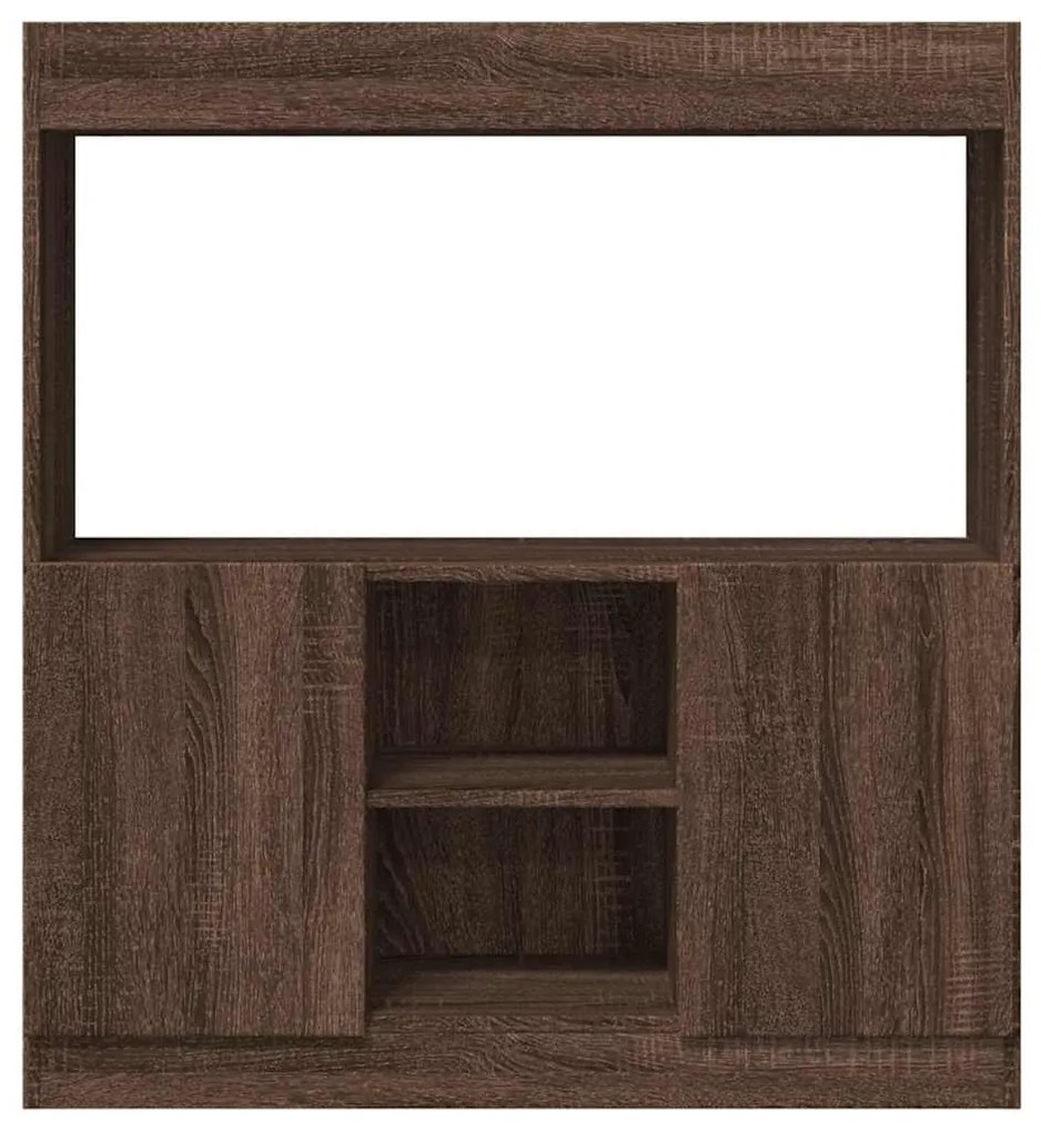 Armário alto 92x33x100cm derivados de madeira carvalho castanho