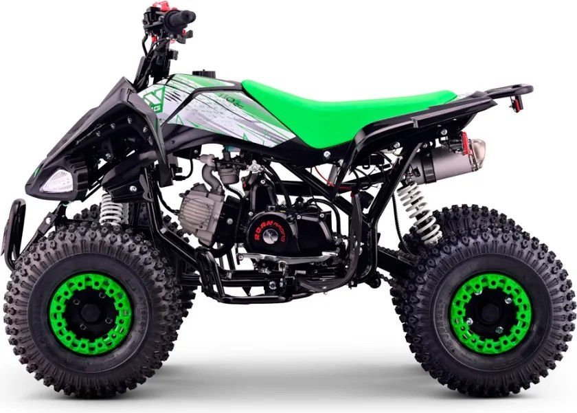 Mini moto 4 gasolina para crianças de 110cc Automática Roan Pantera R7 C/ Marcha atras e Limitador Verde