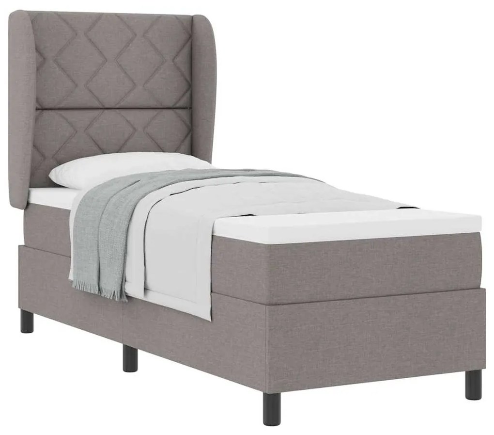 Cama Box com Colchão Taupe 80x200 cm