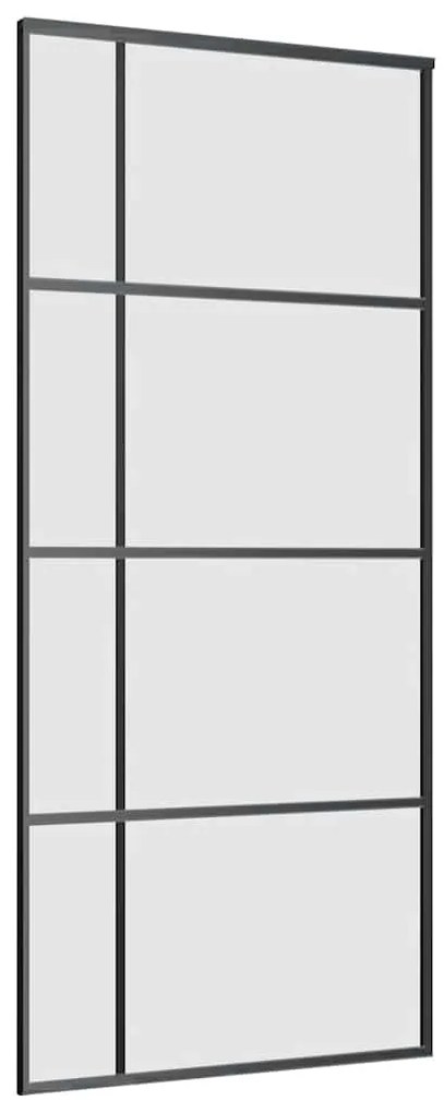 Porta deslizante c/ conj. ferragens 90x205cm vidro ESG preto