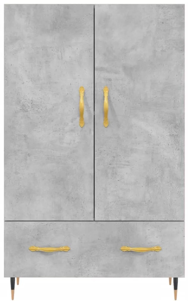 Aparador alto 69,5x31x115 cm derivados de madeira cinza-cimento