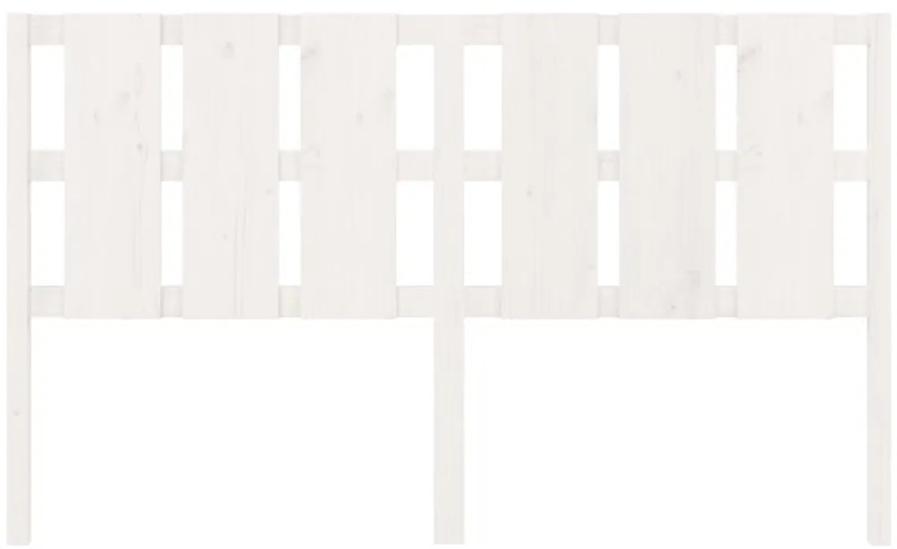 Cabeceira de cama 185,5x4x100 cm madeira de pinho maciça branco