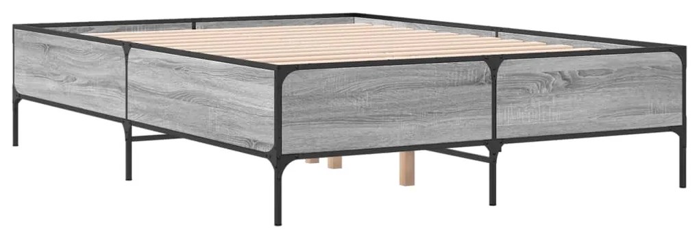 Estrutura cama 140x190 cm derivados de madeira/metal