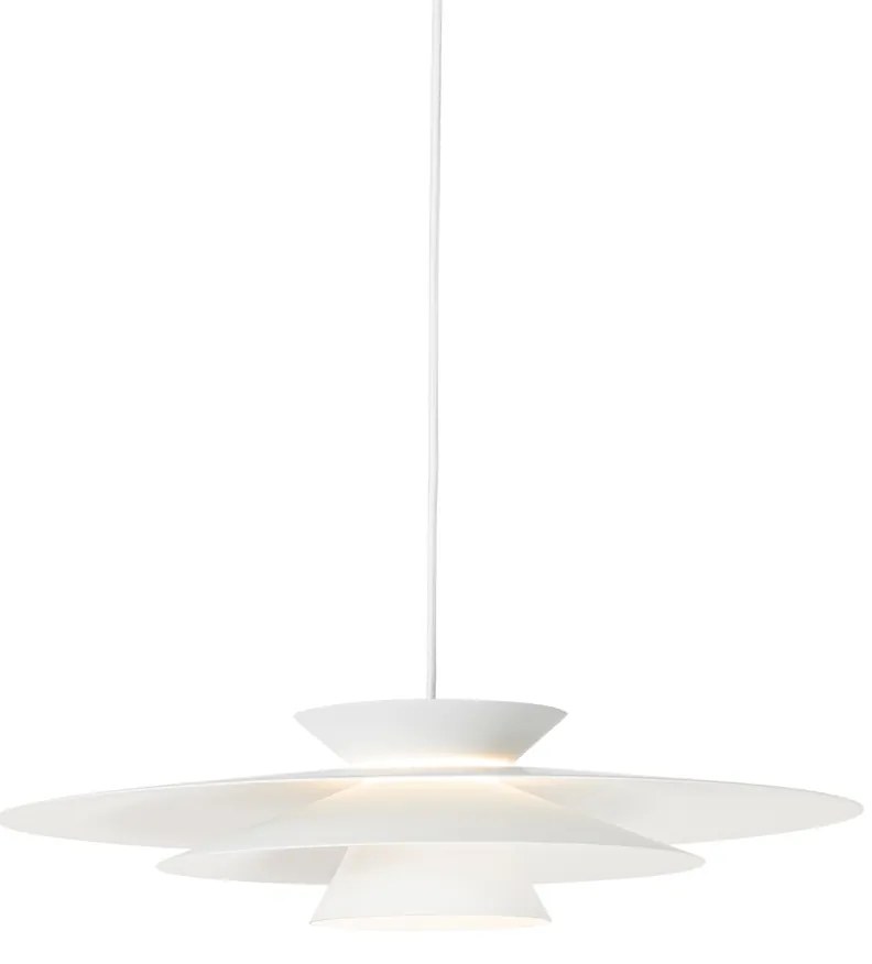 Candeeiro de suspensão design branco com LED regulável em 3 níveis - Pauline