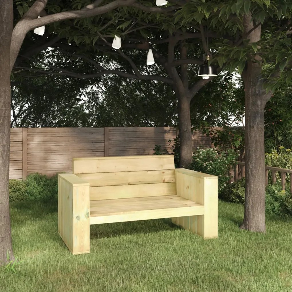 vidaXL Banco de jardim 139 cm pinho impregnado