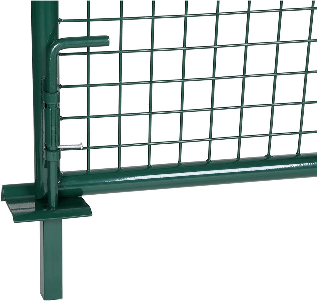 Portão Jardim duplo 310 x 6 x 150 cm aço galvanizado Verde